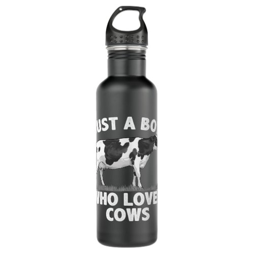 Funny Cow Design For Men Boys Cow Farmer Livestock Stainless Steel Water Bottle