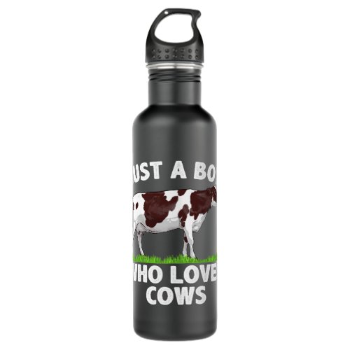 Funny Cow Design For Men Boys Cow Farmer Livestock Stainless Steel Water Bottle