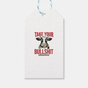 Funny Cow Elsewhere Vintage Shirt Design_ Gift Tags