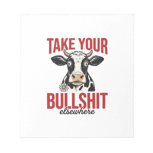 Funny Cow Elsewhere Vintage Shirt Design_ Notepad