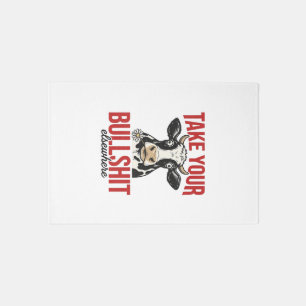 Funny Cow Elsewhere Vintage Shirt Design_ Rug