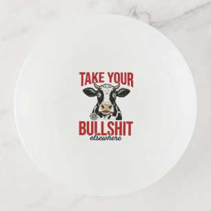 Funny Cow Elsewhere Vintage Shirt Design_ Trinket Tray