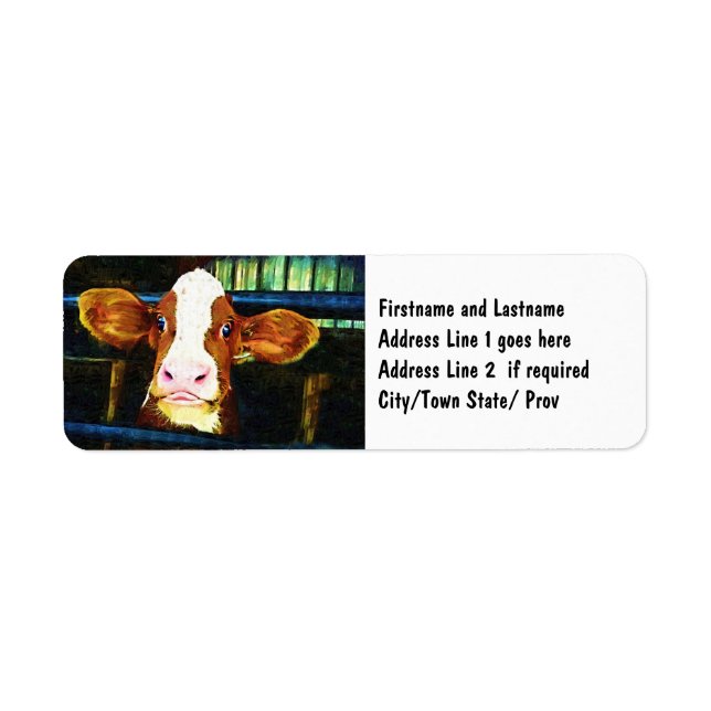 Funny Cow Face Label (Front)