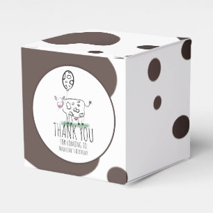 Funny Cow Farm Animal Birthday Party    Favor Boxes