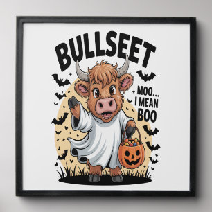 Funny Cow Halloween Peel And Stick Photo Tile