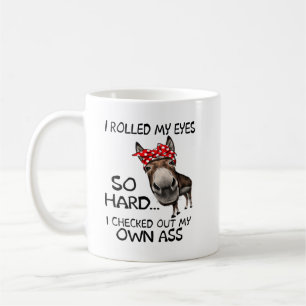 Funny Cow Heifer I Rolled My Eyes So Hard Coffee Mug