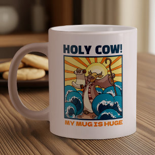 Funny Cow Holy Cow! My Mug Is Huge Epic Cartoon