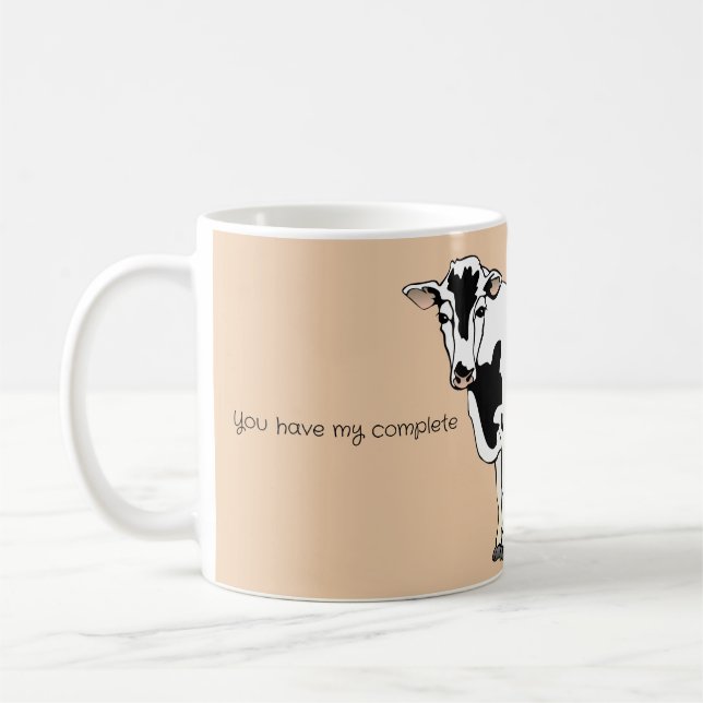 Funny cow humor coffee mug (Left)