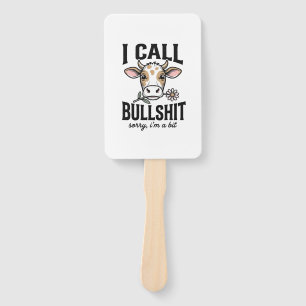 Funny Cow I Call Vintage Shirt Design_1 Hand Fan