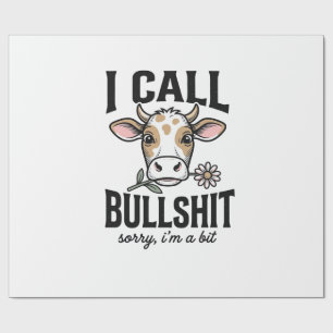 Funny Cow I Call Vintage Shirt Design_1 Wrapping Paper