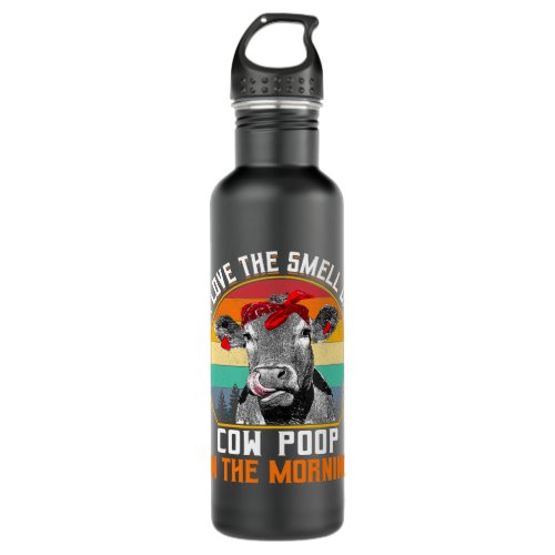 Funny Cow Lover I Love The Smell Of Cow Poop In Th Stainless Steel Water Bottle