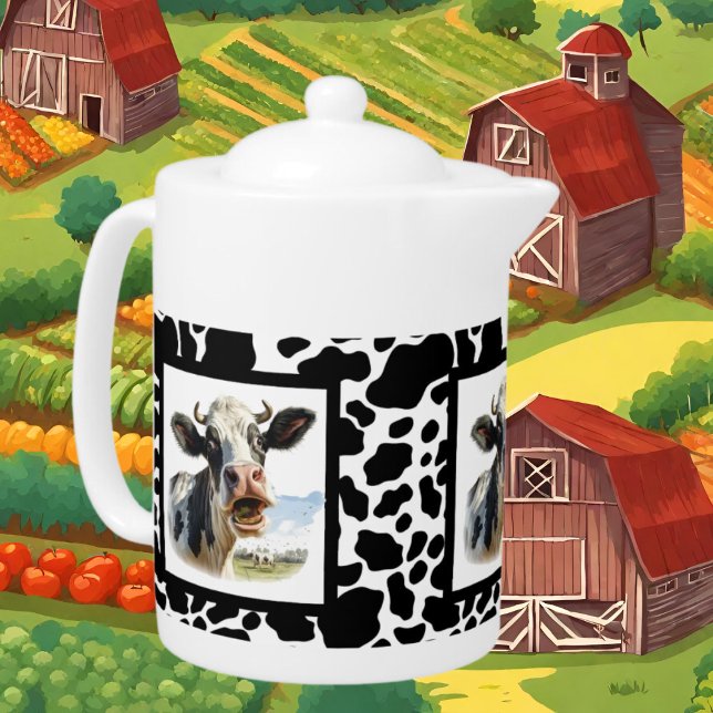 Funny cow lovers Country  Teapot (Creator Uploaded)