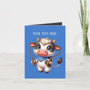 Funny cow lovers customizable  card