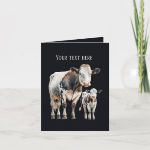 Funny cow lovers customizable  card