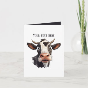 Funny cow lovers customizable card