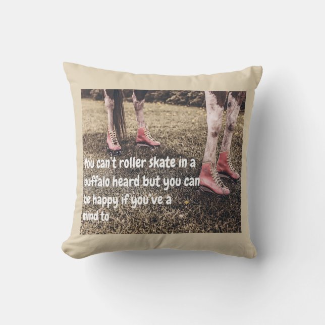Funny cow memes with cute images with funny Quotes Throw Pillow (Front)