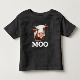 Funny Cow Moo Farm Animal Humor Toddler T-shirt