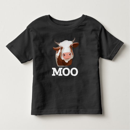 Funny Cow Moo Farm Animal Humor Toddler T_shirt