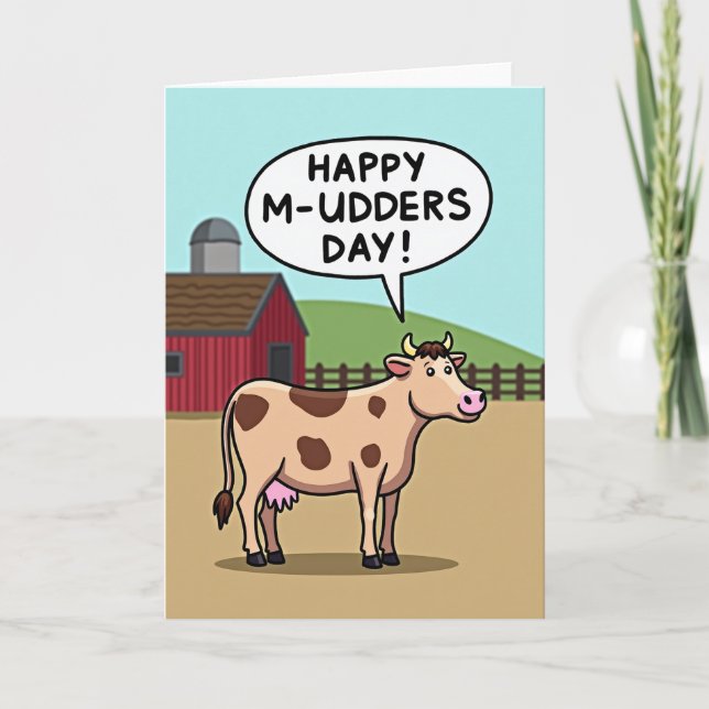 Funny Cow Mothers Day Card (Front)