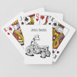 Funny Cow On A Tractor Playing Cards at Zazzle