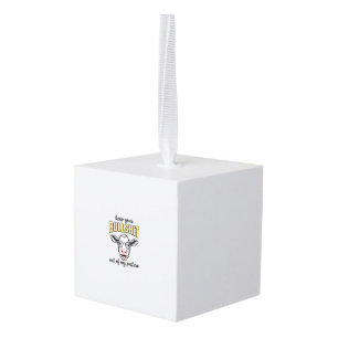 Funny Cow Pasture Vintage Shirt Design_1 Cube Ornament