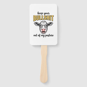 Funny Cow Pasture Vintage Shirt Design_1 Hand Fan