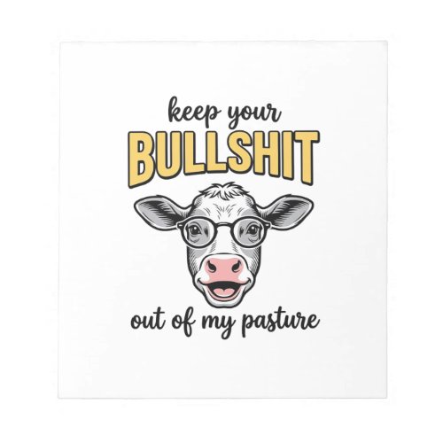 Funny Cow Pasture Vintage Shirt Design_1 Notepad