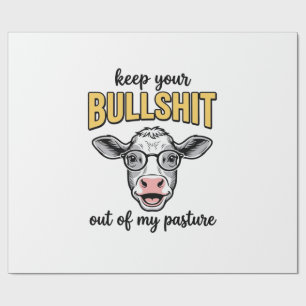 Funny Cow Pasture Vintage Shirt Design_1 Wrapping Paper