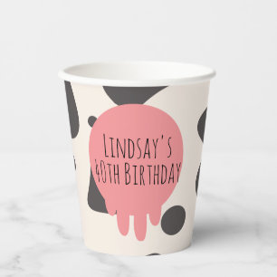 Funny Cow Print Adult Party Birthday Party Paper Cups