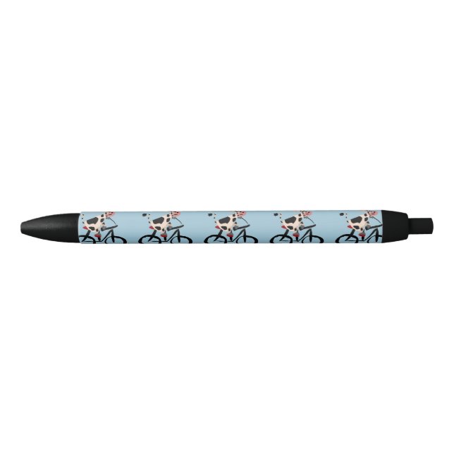 Funny Cow Riding Bicycle Art Pen (Front)