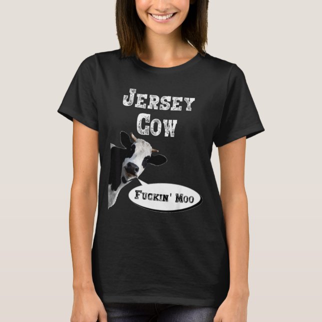 Funny Cow Shirt New Jersey Cow Lover Farm Animal R (Front)