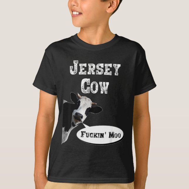 Funny Cow Shirt New Jersey Cow Lover Farm Animal R (Front)