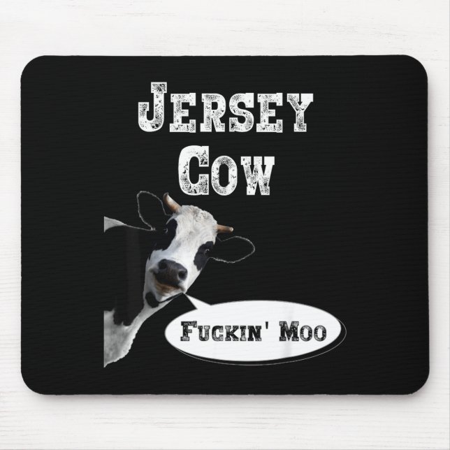 Funny Cow Shirt New Jersey Cow Lover Farm Animal R Mouse Pad (Front)
