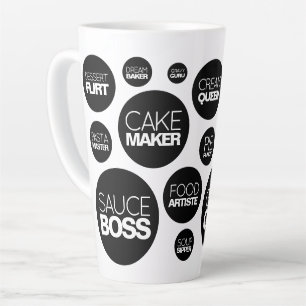 Funny Cow Spots Cook Chef Job Titles  Latte Mug