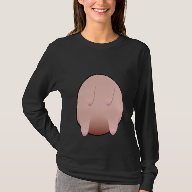 Funny cow udder pregnancy Halloween costume T-Shirt (Front)