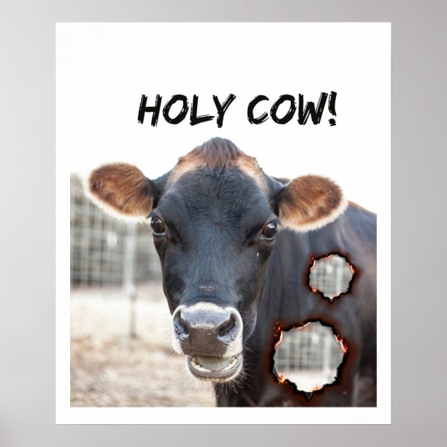 funny cow wall art (Front)