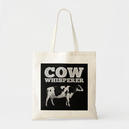 Funny Cow Whisperer Design For Men Women Cow Farme Tote Bag