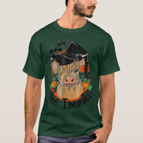 Funny Cow Witch Halloween Moo I Mean Boo  _ 9  T_Shirt