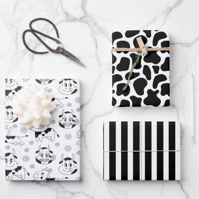 Funny Cow  Wrapping Paper Sheets (Front)