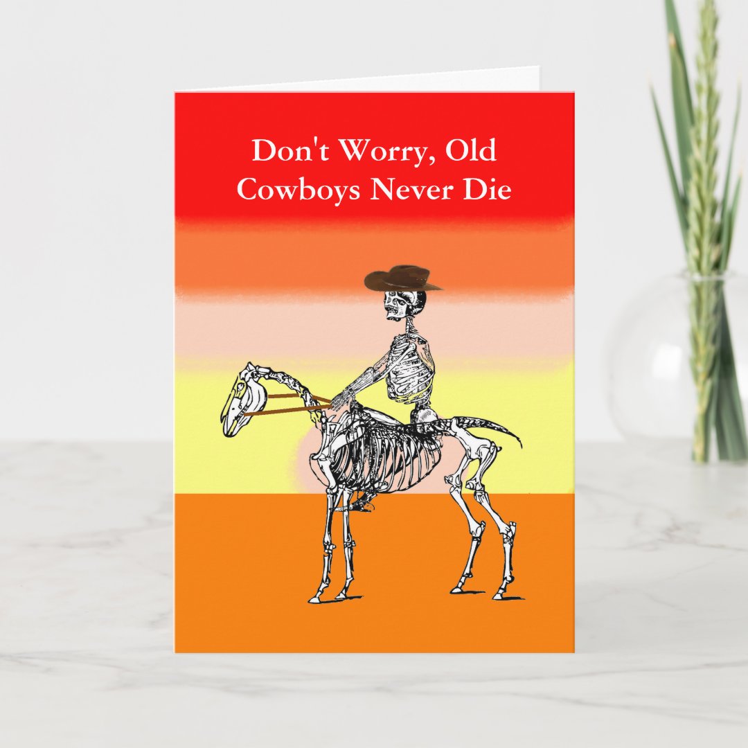 Funny cowboy birthday card Zazzle