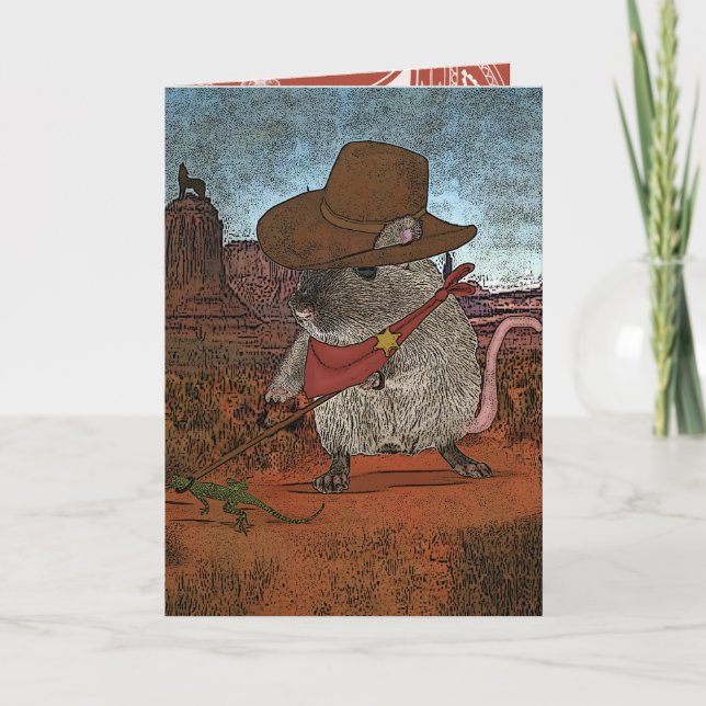 Funny Cowboy Birthday Card (Front)