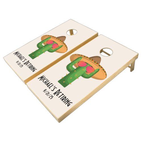 Funny Cowboy Cactus Western Theme Cornhole Set