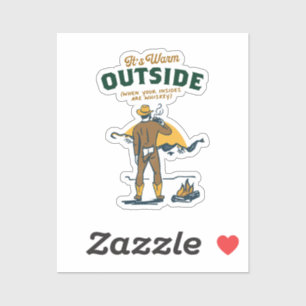 Funny Cowboy Drinking Whiskey Sticker