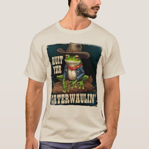 Funny cowboy frog western caterwaulin personalized T_Shirt