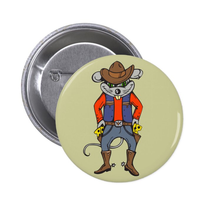 Funny Cowboy Mouse Pin