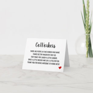 Funny Coworker Card: Work Bestie Gift, Card