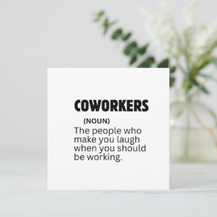 Funny Coworker Definition Sarcastic Office Humor Invitation