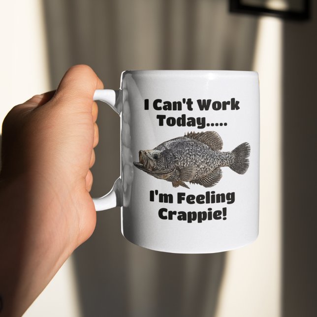 Funny Coworker Feel Crappie Fishing Pun Coffee Mug (Funny Crappie Fishing Pun Coffee Mug.)