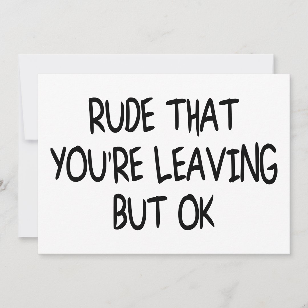 Funny Coworker Leaving Farewell Goodbye Card | Zazzle