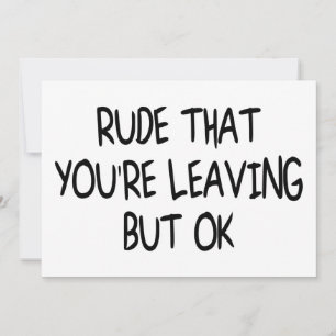 Funny Coworker Leaving Farewell Goodbye Card